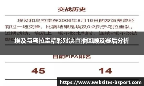 埃及与乌拉圭精彩对决直播回顾及赛后分析